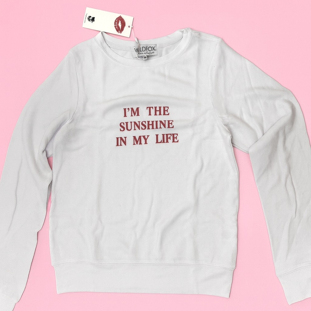 BRAND NEW - RARE- Wildfox I’m The Sunshine In My Life Baggy Beach Jumper